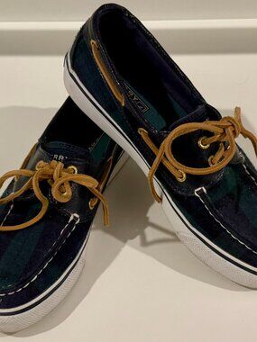 Women's Sperry Orginal Boat 2-eye Navy plaid